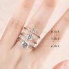 Real Moissanite Diamond Ring 1ct 2ct 3ct D Color 925 Sterling Silver Six Prong Ring Wedding Fine Jewelry for Women