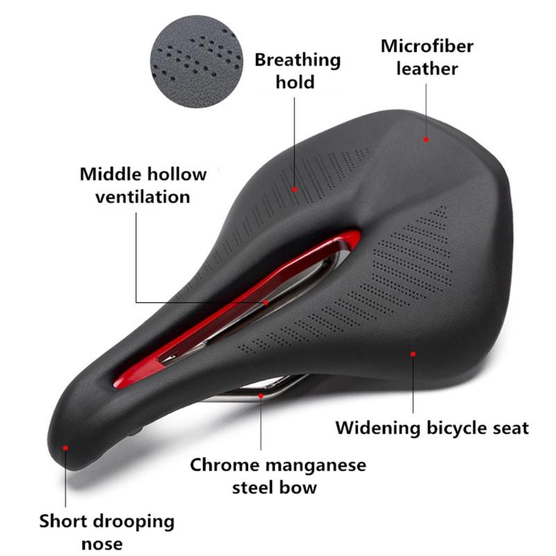 MTB Mountain Road Bike Bicycle Saddle Soft PU Leather Middle Hollow Cycling Seat MTB Mountain Road Bike Bicycle Saddle Soft PU Leather Middle Hollow Cycling Seat