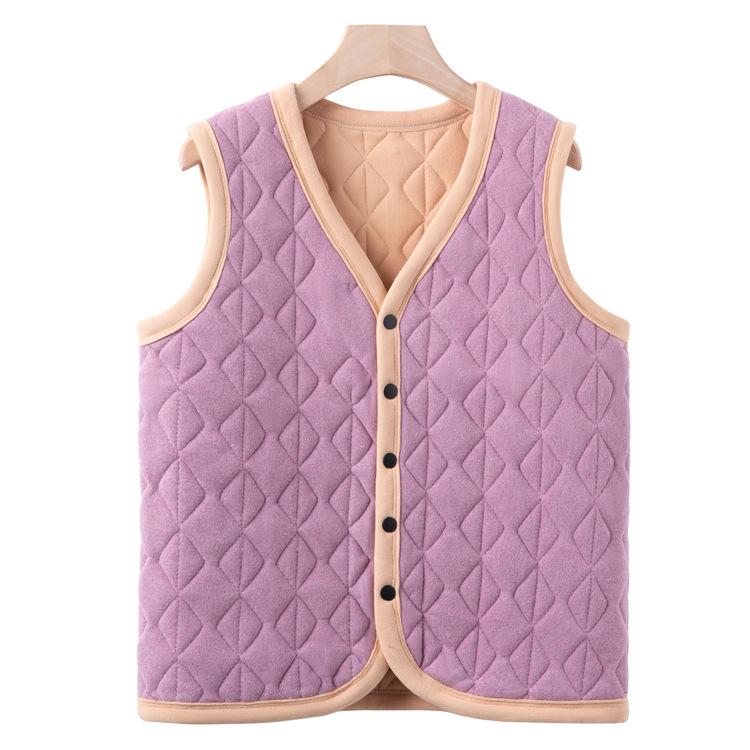 

Пожилые и пожилые мамы в жилетах осенью и зимой Теплый жилет Модный и повседневный жилет для женщин среднего возраста Топ для бабушки 5XL