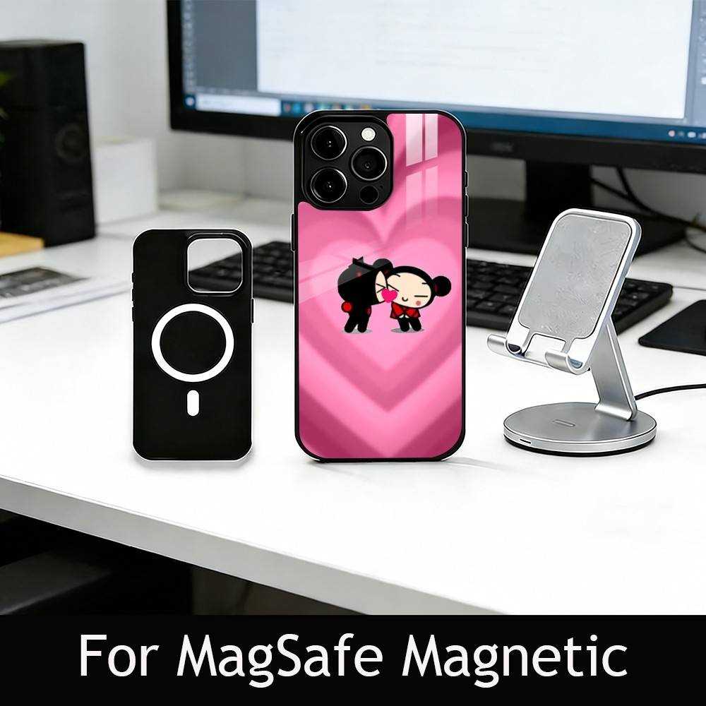 Chinese Doll P-Pucca Phone Case For iPhone17,16,15,14,13,12,11 Plus,Pro Magnetic For Magsafe Wireless Charging