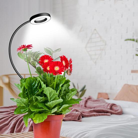 Full Spectrum Plant Light with Grow Gooseneck 360-degree High Brightness Dimmable Clip-on LED Plant Light