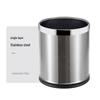 Fireproof Double-Layer Stainless Steel Trash Can for Hotels & Game Rooms