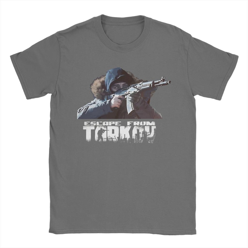 Escape From Tarkov T Shirt Summer  Harajuku T-Shirts Couple Cotton O-Neck Plus Size Top Tees Short-Sleeved Funny Tops