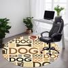 1pc Doggy Office Round Rug, Non-slip, Soft and Durable Office Rug for Interior Decoration, Perfect for Office, Beautiful Decoration Yy260323065