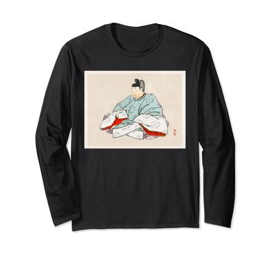 Kono Bairei Vintage Shogun Painting Japanese Art Long Sleeve T-Shirt