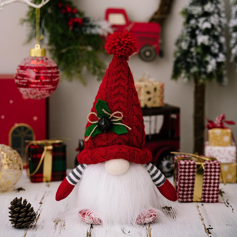 Crafted Light Beautifully Up Christmas Gnome With Warm Knitted Hat For Seasonal Decor