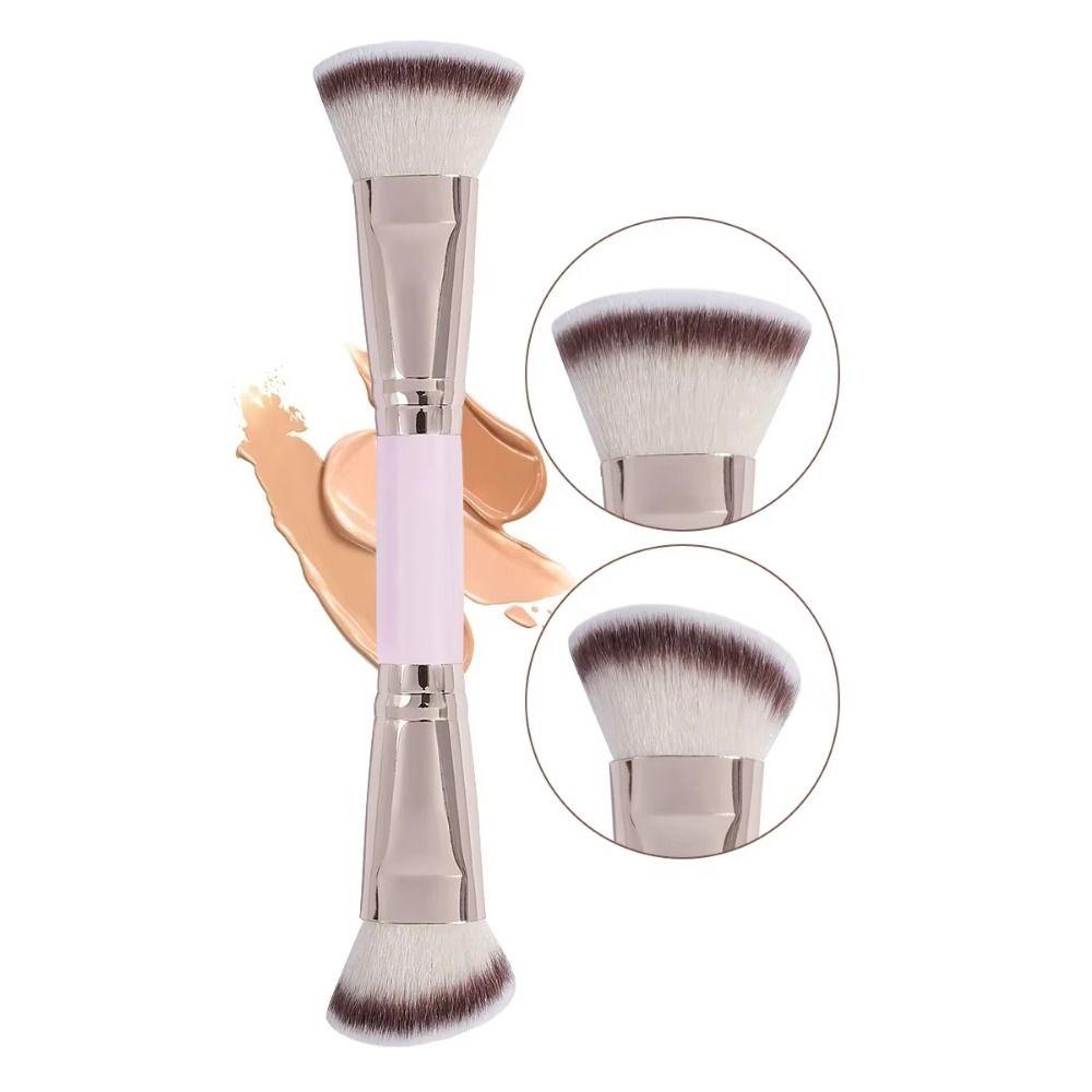 2/4/5Pcs Soft Bristle Dual-ended Makeup Brushes Angled Top Foundation Brush Set  Beauty Application