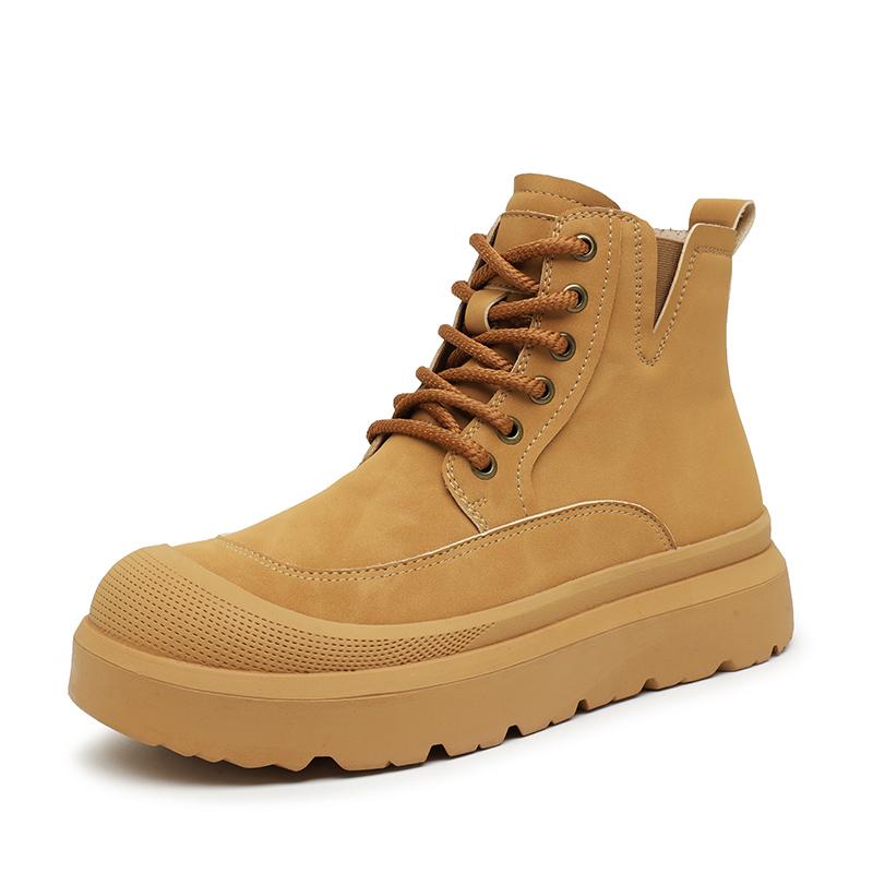 Classic Leather Men Ankle Boots Outdoor Man High Top Shoes Versatile Hiking Boots Leisure Walk Male Casual Botas Motocross Boots