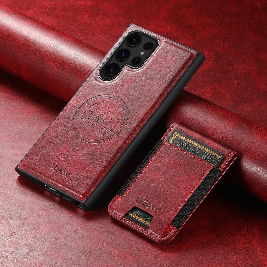 Wallet Phone Case Card Holder Leather Magnetic Pocket Cover Magsafe Wireless Charging for Samsung Galaxy S26Ultra S25Plus S24