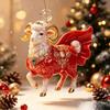 Acrylic Goat Hanging Ornament 2D Flat Animal Hanging Decoration  Holiday Party Decor