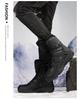 Men's Large Plus Velvet Military Hiking Snow Boots, Warm Wear-Resistant Winter Footwear, Sizes 36-47.
