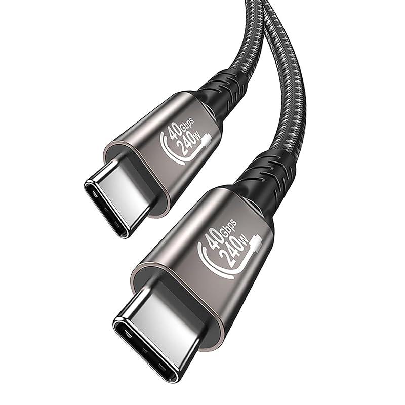 

USB C to C type C high speed cable Nylon knitting XUELIQIU [8K@60Hz video output] PD240W/5A USB4.0 40Gbps high speed transfer Thunderbolt4/3