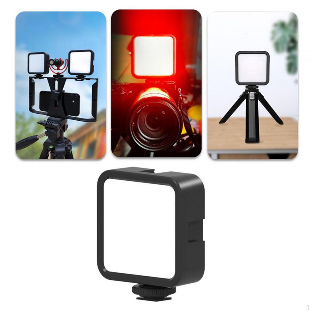 LED Video Fill Light Camera Dimmable Mini Portable Panel Lights Rechargeable Selfie for