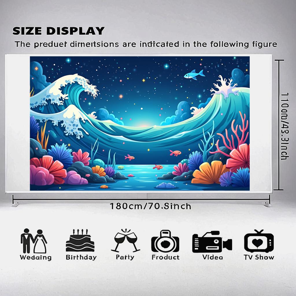 Ocean Display Vibrant Mural Themed Murals Eye-catching Design for Party