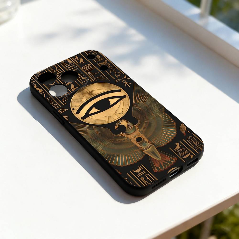 

Ancient Egypt Eye Cool Phone Case For iPhone 17,16,15,14,13,12,11,Pro,Max,Plus,E,SE4,Air,Mini Black Soft Cover iPhone17air