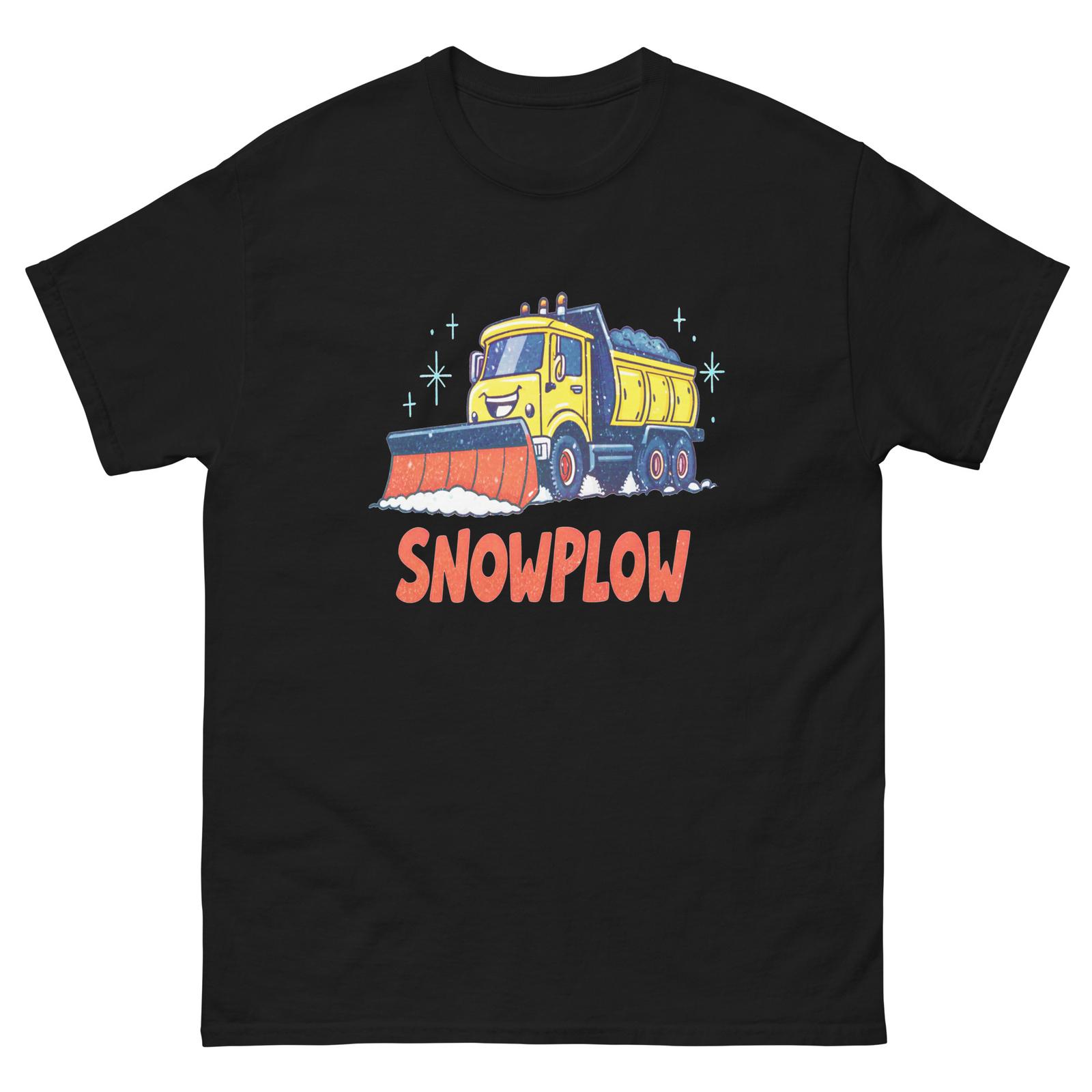 Snowplow Transportation Vehicle Illustration T-Shirt S