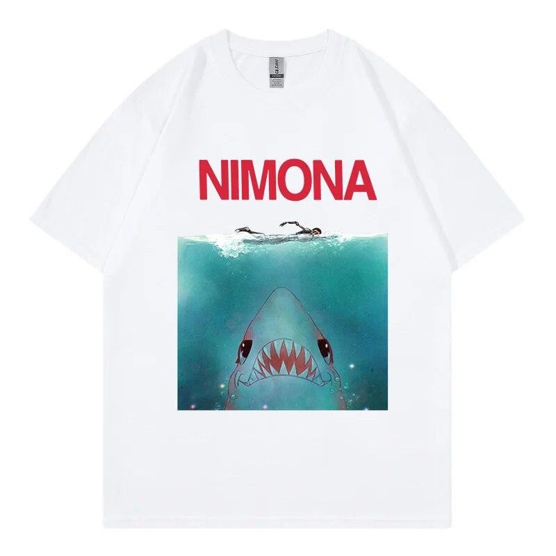 

Футболка Nimona, модная унисекс Harajuku с эстетической графикой, забавная футболка с рисунком Kawaii, унисекс, высокое качество, хлопковые футболки с аниме, одежда XL
