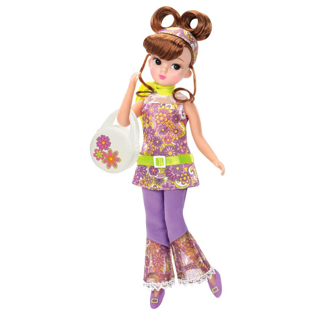 Takara Tomy Doll Retro Licca Margaret Pretend Play Toy for Ages 3 and Up Licca-chan Go-Go Dress-Up
