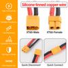 XT60 Male/Female Cable Parallel Battery Connector 1 To 3 Silicone Wire Extension Y Splitter for Battery Charger Motor 14AWG