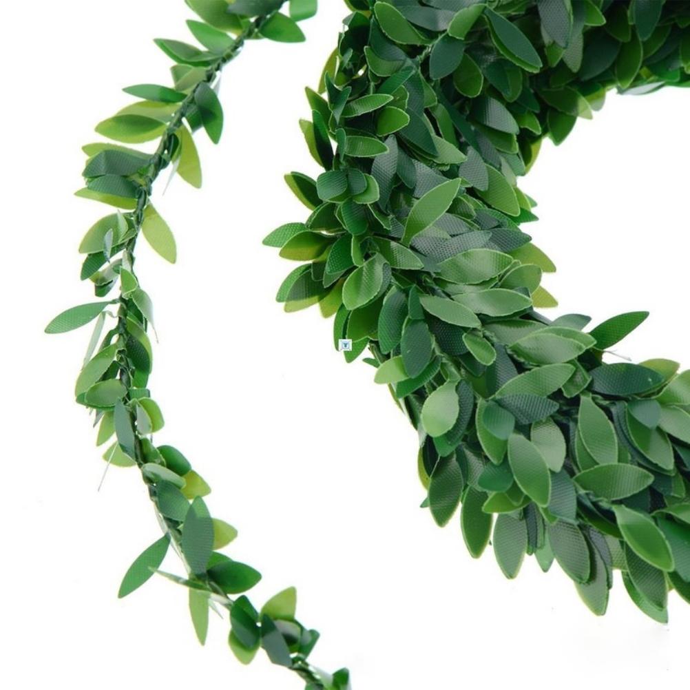 7.5m Green Christmas Vine with Iron Wire & Leaves for DIY Wreath Garland Holiday Decor