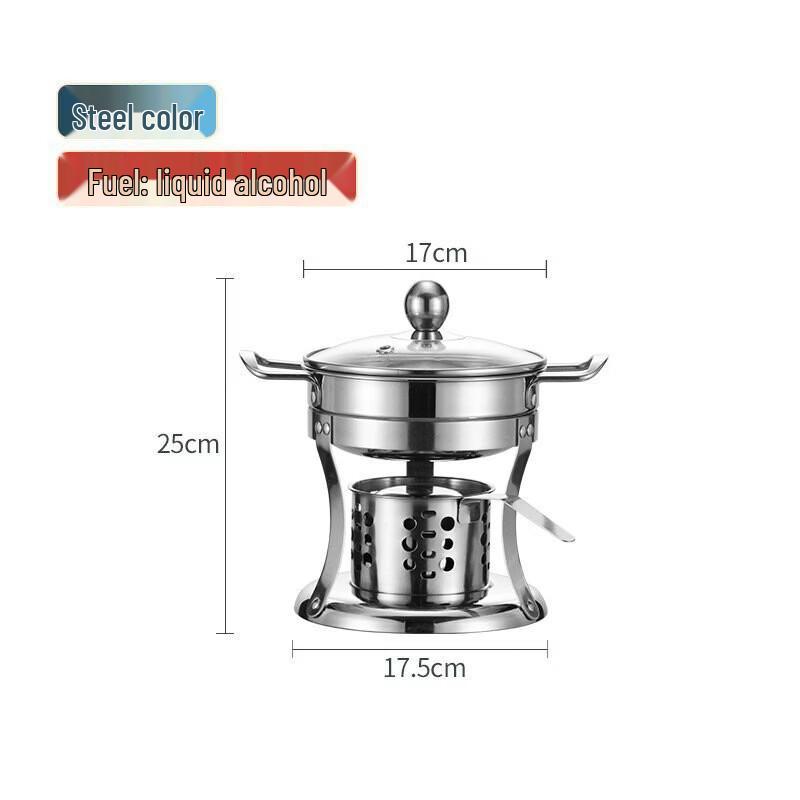 Di Ruien Stainless Steel Personal Alcohol Hot Pot