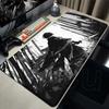 Samurai Warrior black and white drawing MousePad Gamer Computer PC Accessories Keyboard Table Mouse pad Company Gaming Desk Mats