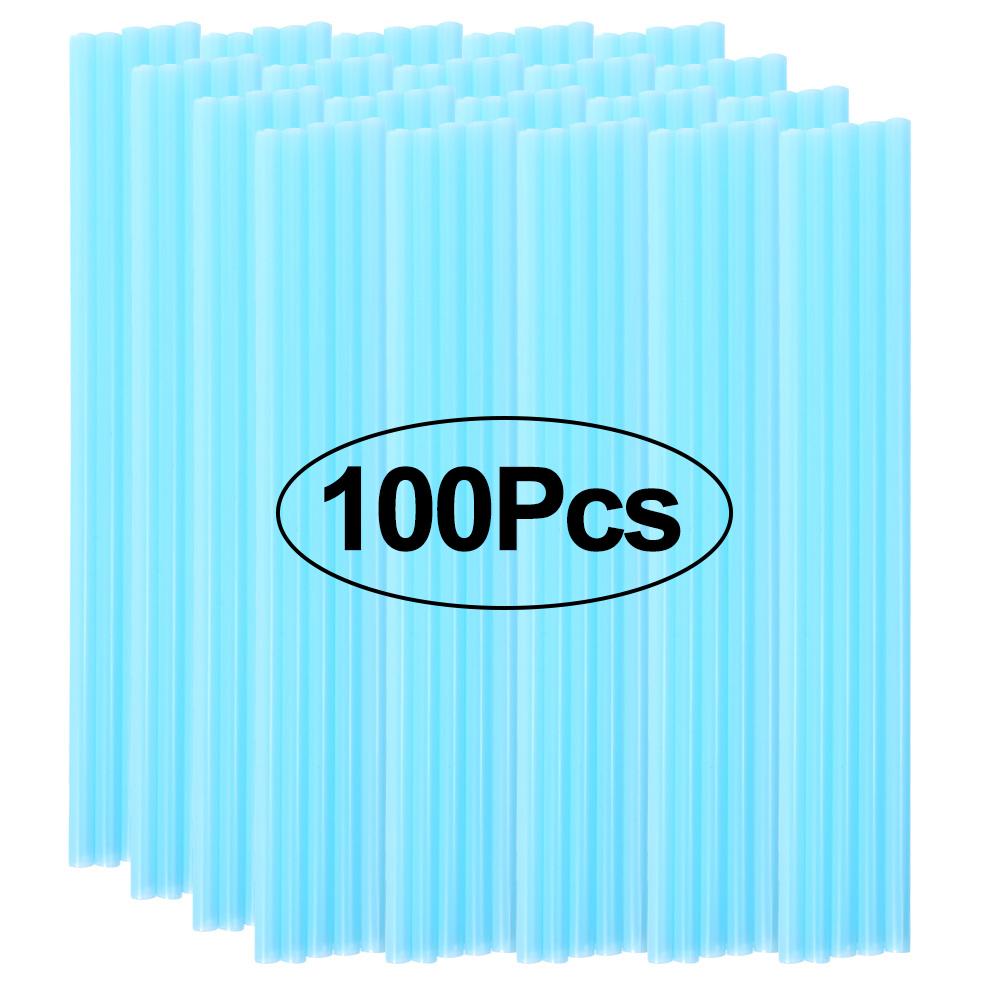 100Pcs Disposable Plastic Straws Colorful Bubble Milk Tea Cocktail Drinking Straws Party Birthday Supplies Kitchen Accessories