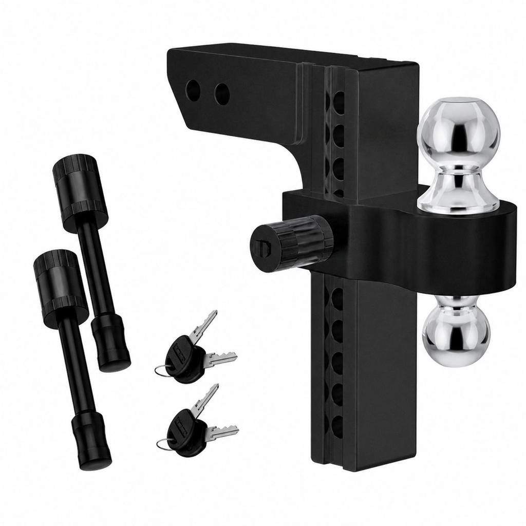 Adjustable Trailer Hitch Ball Mount Strong Secure