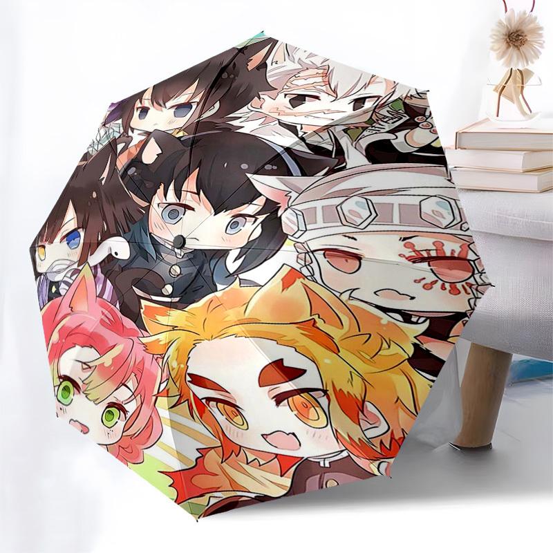 1pc Chibi Anime Characters Automatic Opening Folding Umbrella - 8 Bone Iron Frame, Portable Design for Fans, Travelers, Daily Use, Gift Idea.U020
