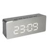 Digital Clock LED HD Large Screen Display Mirror Technology Black Battery Plug In Digital Alarm Clock for Home