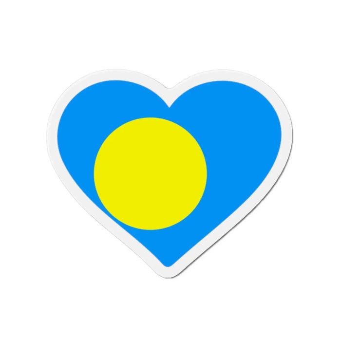 Aimant Coeur Drapeau Palaos - Multicolore - 6 Cm - 50 Pièces - Résine Synthétique - Mixte
