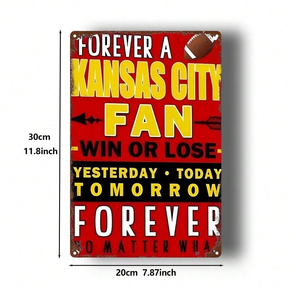 Kansas City Chiefs Tin Metal Sign 8x12 Vintage Wall Art Home Bar Decor