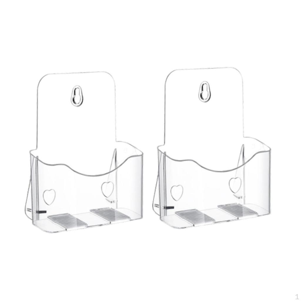 Acrylic Brochure Holder Clear Display Stand Magazines Table Countertop Desk or Wall Mount Organizer