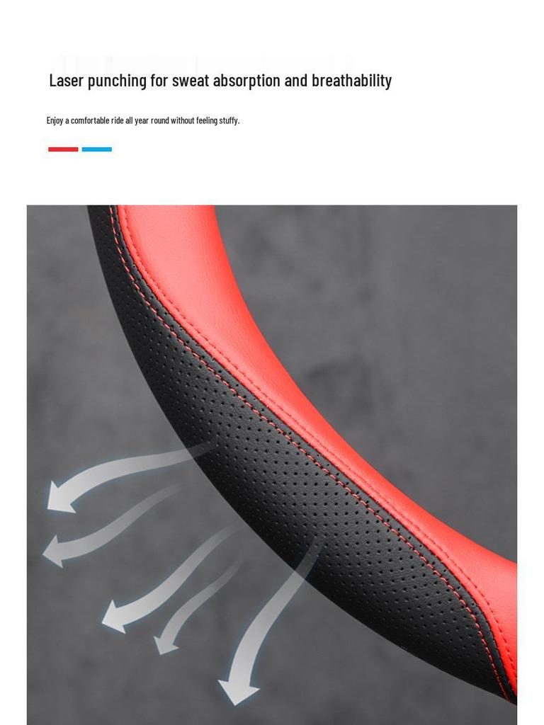 Genuine Leather Steering Wheel Cover for Changan UNIV, UNIK, 2nd Gen CS55 Plus