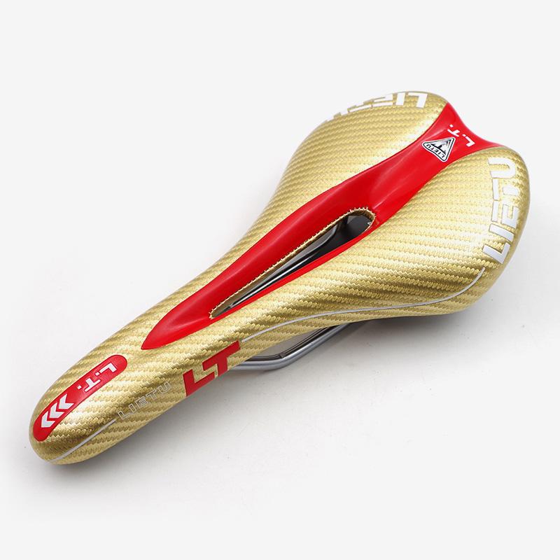 LIETU Bicycle Saddle Leather Carbon Bike Saddle MTB Road Bike Front CushionCycling Gel Seat Cover Selle Italia Bicyclespare Part