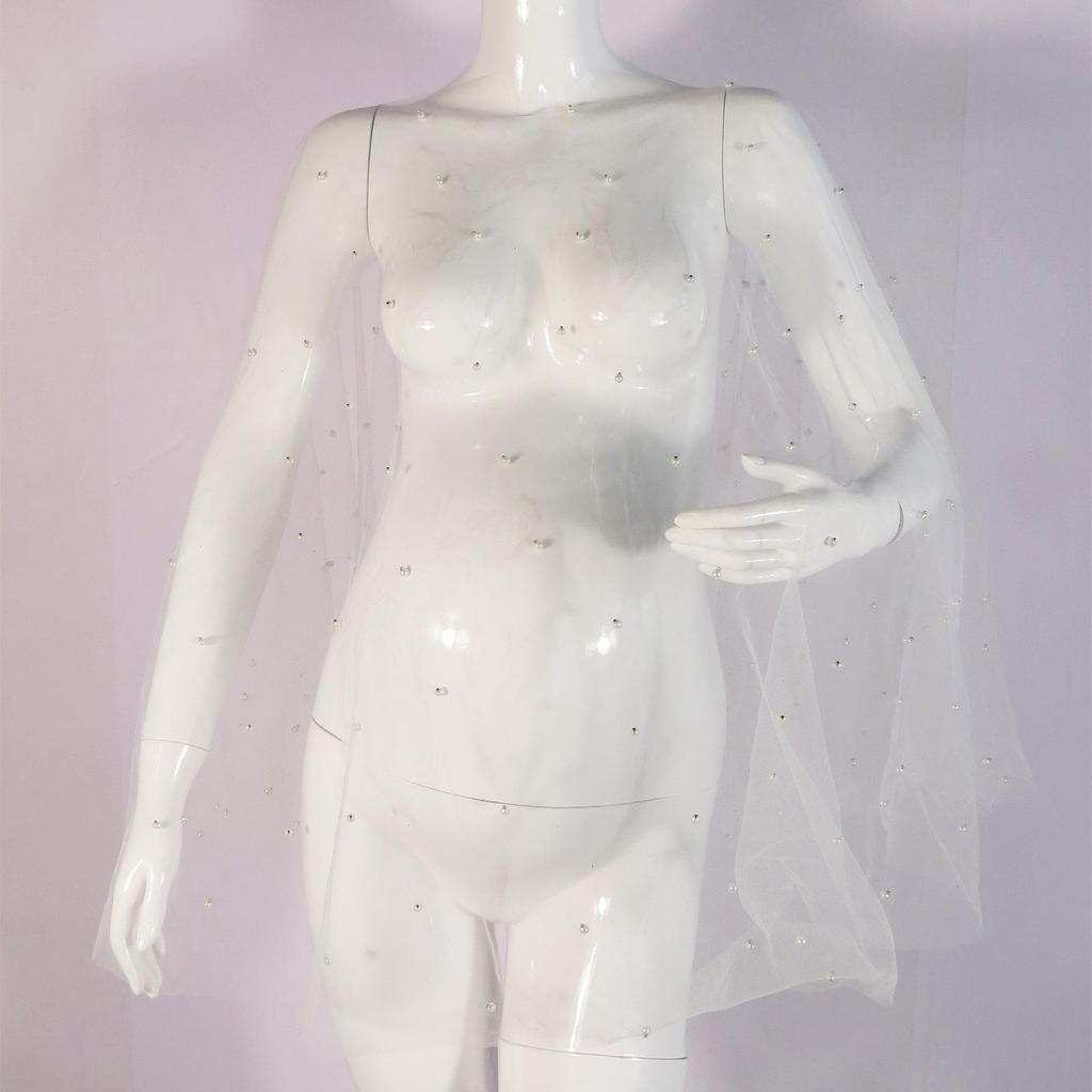 Beaded Fairy Maternity Photo Dress – Elegant, Sexy, See-through Outfit for Studio Shoots