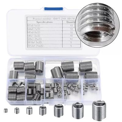 Repair Threads Easily with 60pcs Stainless Steel Helicoils for Various Sizes