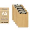 Set di 5 Cartelline A4 con Portapenne, Blocco da Scrittura A5, Cartellina in Legno A3 e Porta Menu