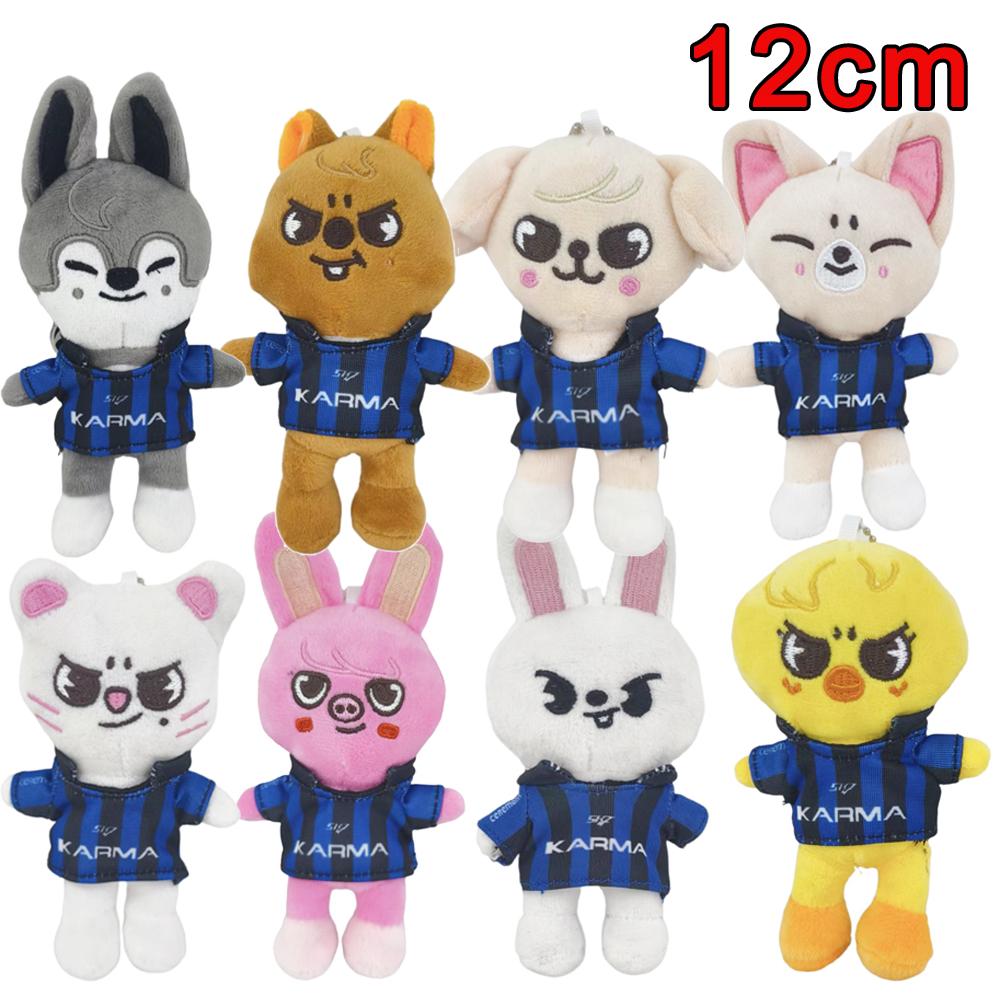 Neuer SKZOO Schlüsselanhänger Plüschtier Stray Kids KARMA Plüschtier Puppe SKZ Kuscheltier Kinderspielzeug, Bangchan, Felix, Hyun Jin Fan-Geschenk