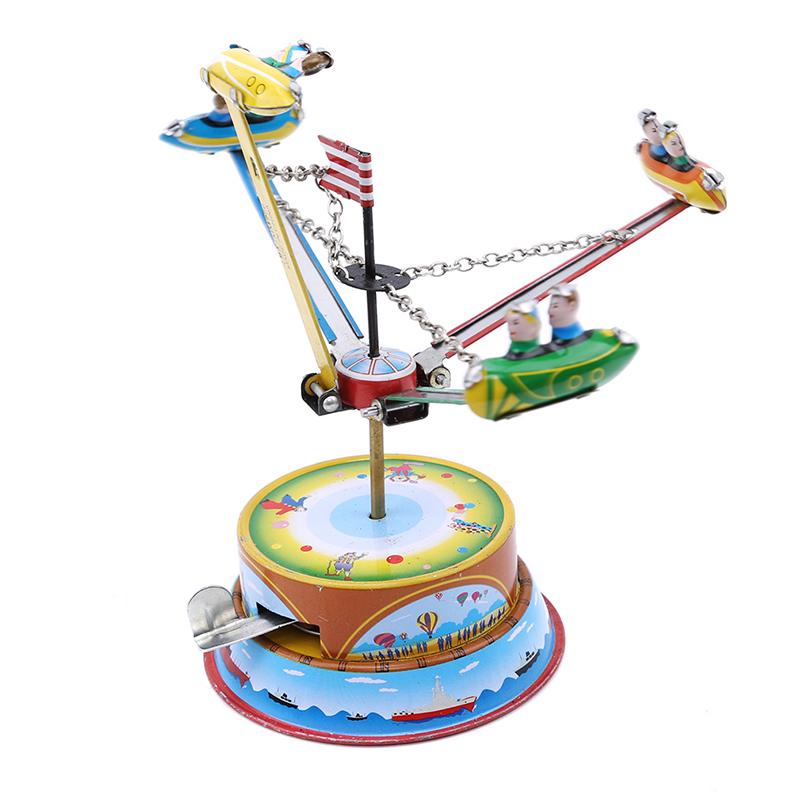 Classic Vintage Clockwork Amusement Park Nostalgic Wind Up Children Kids Tin Toys With Key Fun Toy G