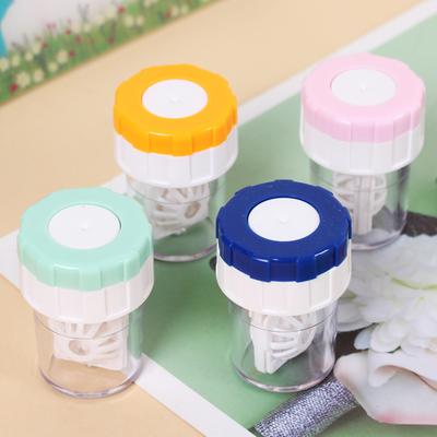 Contact Lens Cleaner Case Compact Plastic Container Storage Holder Transparent Travel Eyes Travel Kit For Home Contact Lens Gym