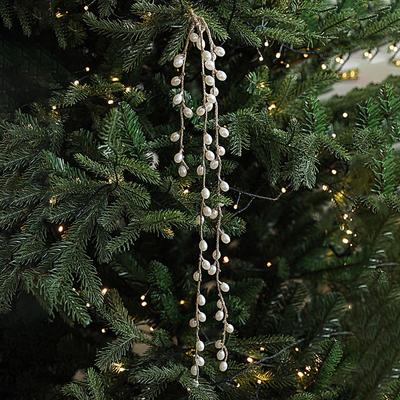Christmas Tree Filler Stem Branches Glitter Garland Christmas Picks For Crafts For Indoor Holiday Winter Fall Mantle Outdoor