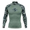 Mens Long Sleeve Rash Guard Quick Dry Compression Surfing Shirt Adult Swim Team Training Top