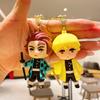 Anime Demon Slayer Kimetsu No Yaiba Doll Blade of Ghost Keychain Cute Characters Bag Pendant Car Key Chain Ring Fans Toy Gift