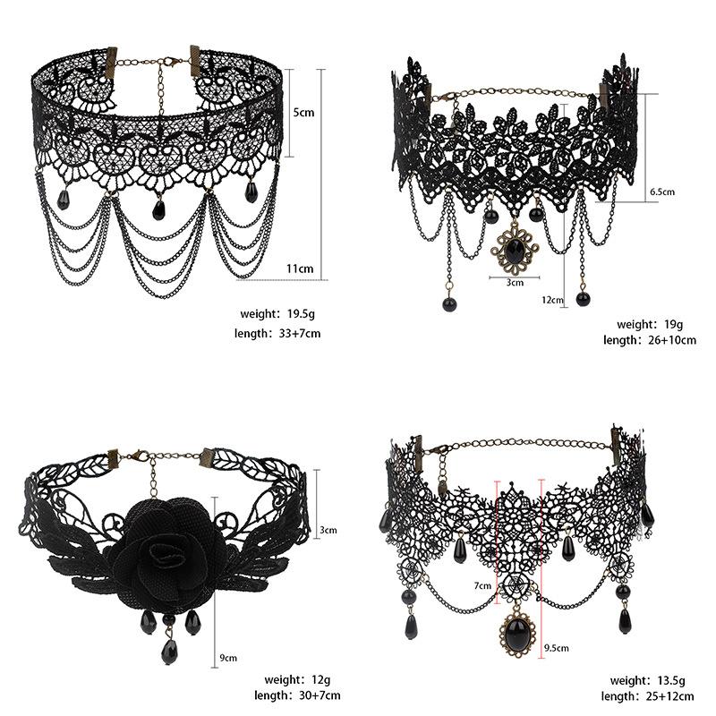Dark Gothic Lolita Chocker Neckchain Collar with Gift Box