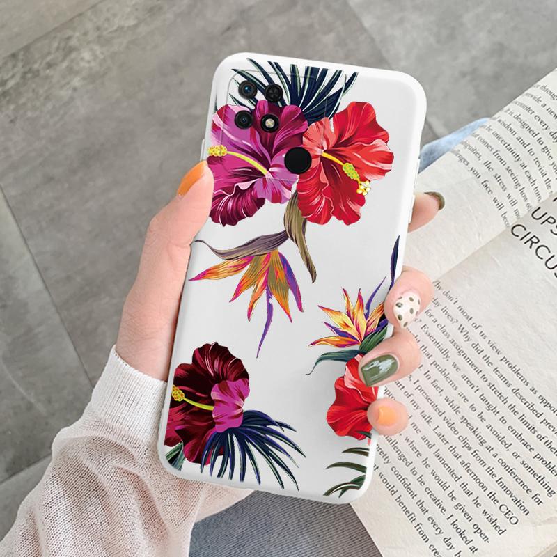Für Redmi 10C 10 C 10A Hülle Funda Vintage Blumen Blätter Schutzhülle Weiche Capa Für Xiaomi Redmi 10C 13C 14C Bumper Case