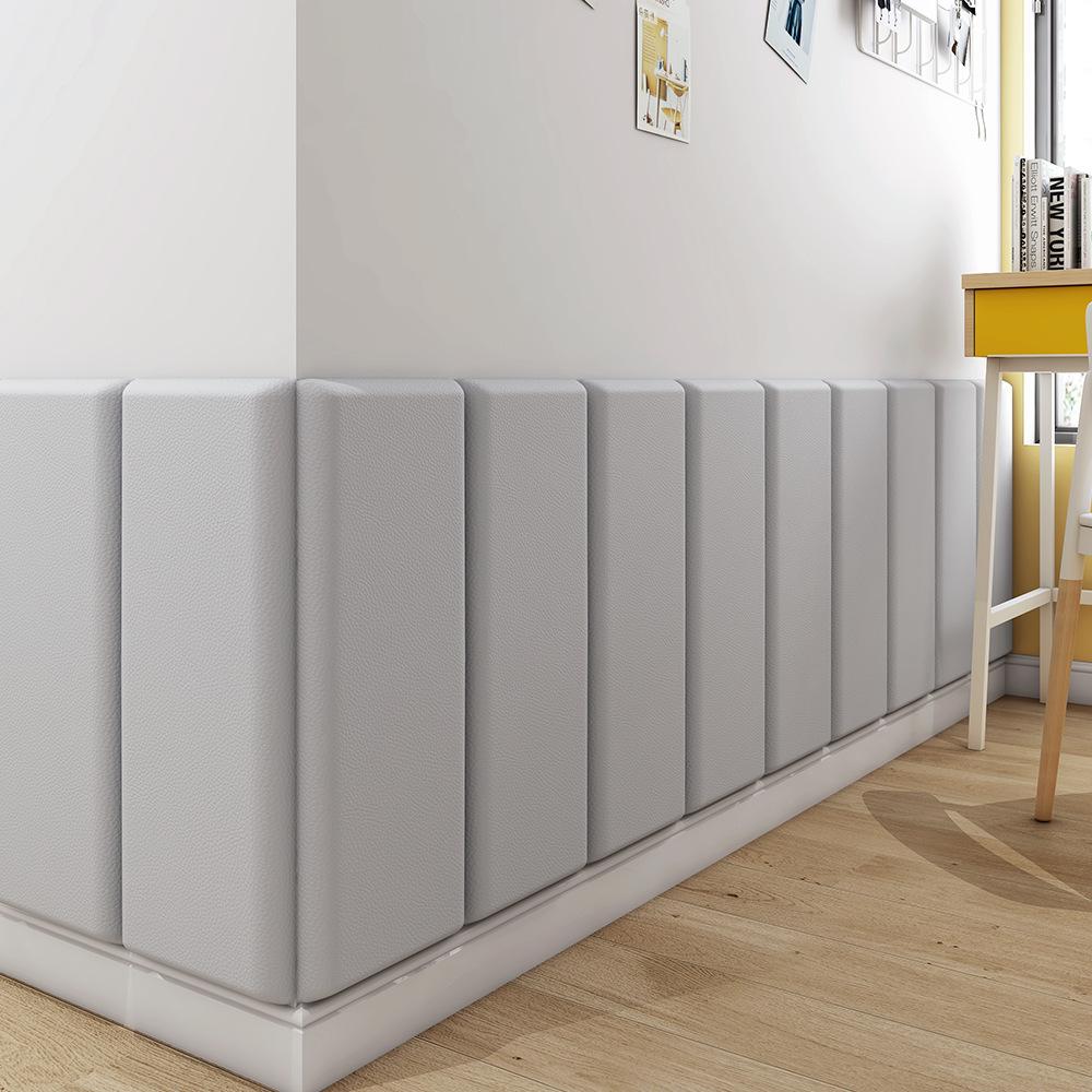 New DIY 3D Wall Mounted Headboard Soundproof Wall Panels Upholstered Anti Collision Bedside Tatami Soft