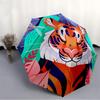 1pc Tiger Nature Automatic Open/Close Umbrella, Portable Folding Umbrella for Travel, Themed Events, It is suitable as a gift for various festivals, O