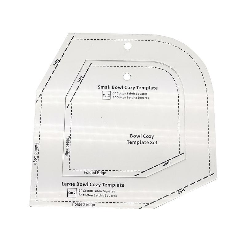 Acrylic Irregular 90° Sewing and Patchwork Ruler for Fabric Cutting