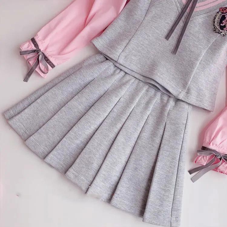 Girls' College Style Dress Set - Spring & Autumn 2025 Collection